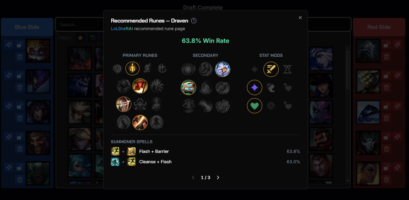 Get rune recommendations